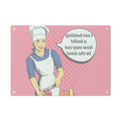 I am Hold a Knife Cutting Board